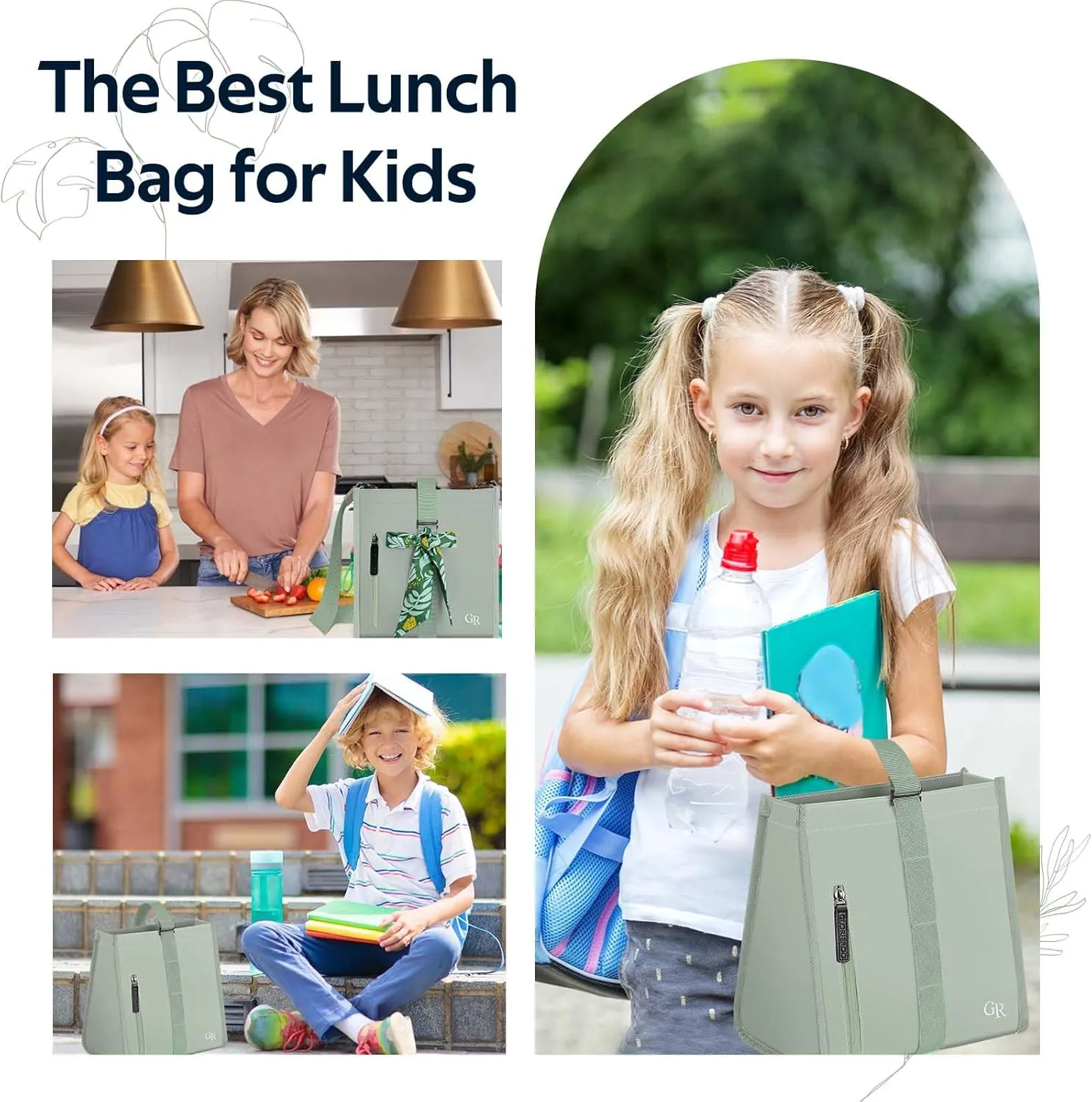 Lunch Box Bag Women - Insulated Foldable Leakproof Lightweight Reusable Cooler for Girls Kids for School Work Travel Picnic Gifts for Women