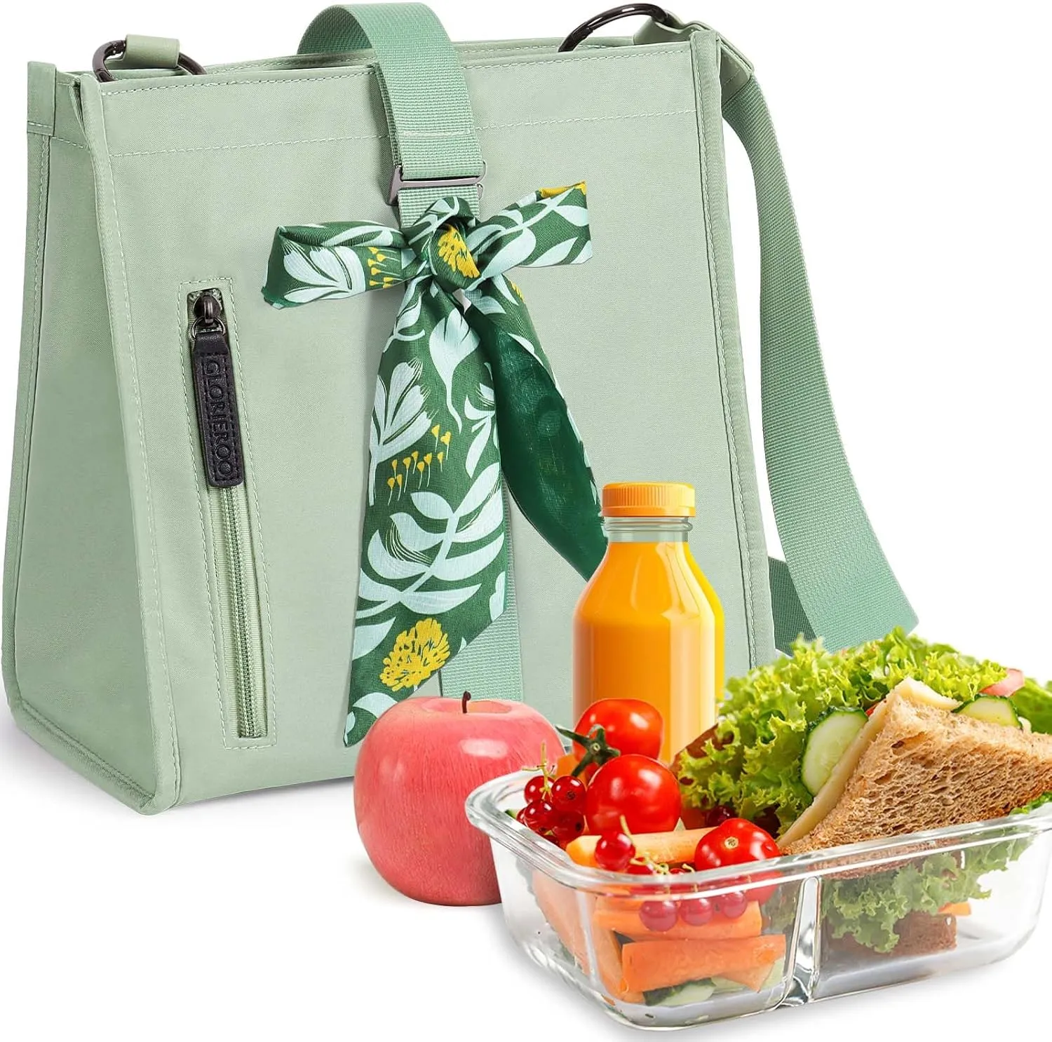 Lunch Box Bag Women - Insulated Foldable Leakproof Lightweight Reusable Cooler for Girls Kids for School Work Travel Picnic Gifts for Women