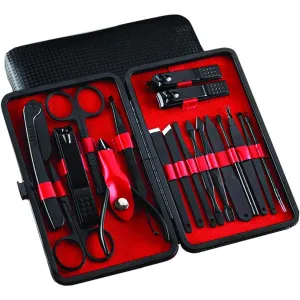 Luxerlife Manicure Set - Pedicure Tools and Nail Clippers - Professional Stainless Steel Nail Care Tools with Travel Case - 18 Pieces
