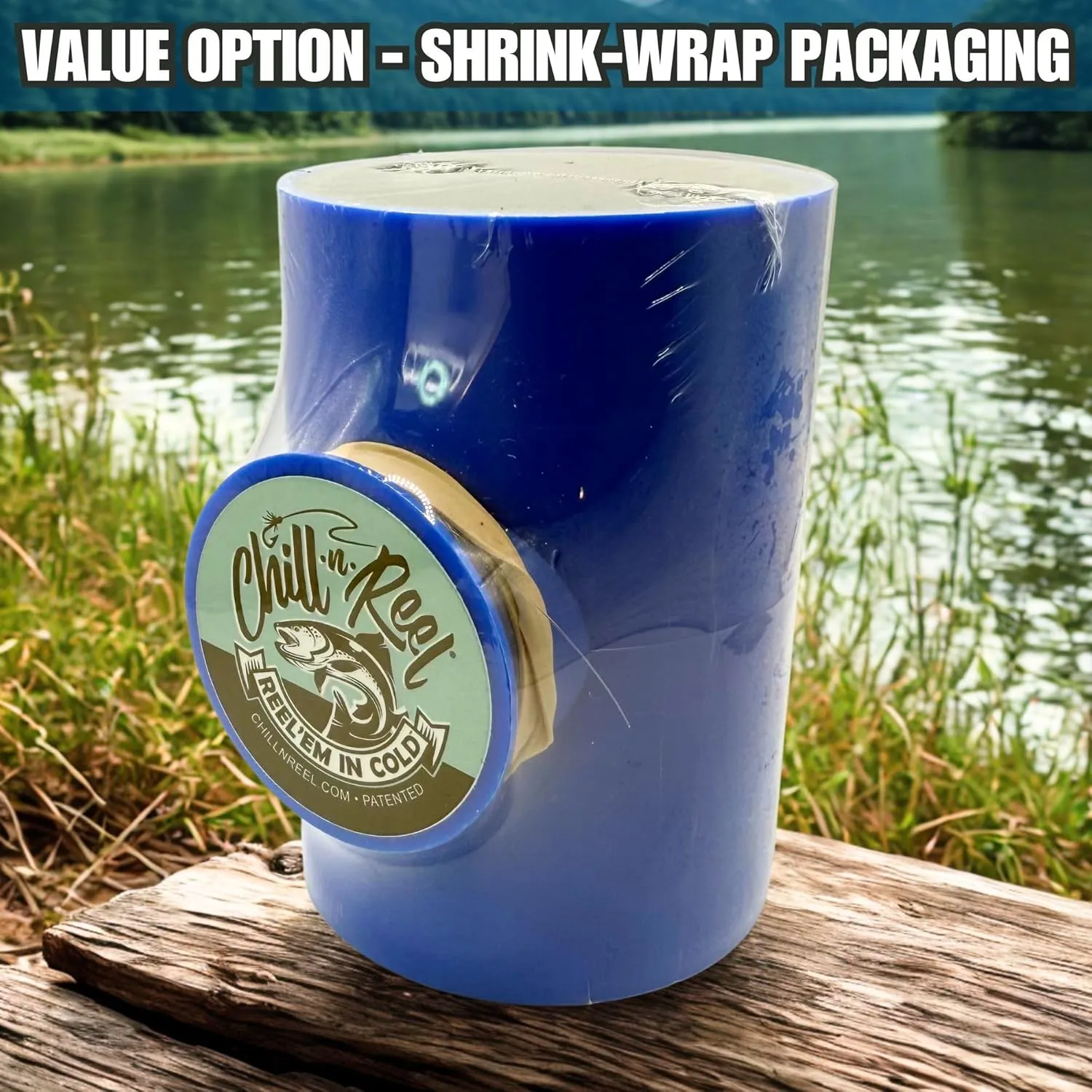 Made in USA | Fishing Can Cooler (from Shark Tank) | Fishing Gifts for Men & Gifts for Dad Who Wants Nothing | Boating Must Haves | Shrinkwrap Packaging | Blue