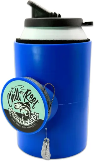 Made in USA | Fishing Can Cooler (from Shark Tank) | Fishing Gifts for Men & Gifts for Dad Who Wants Nothing | Boating Must Haves | Shrinkwrap Packaging | Blue