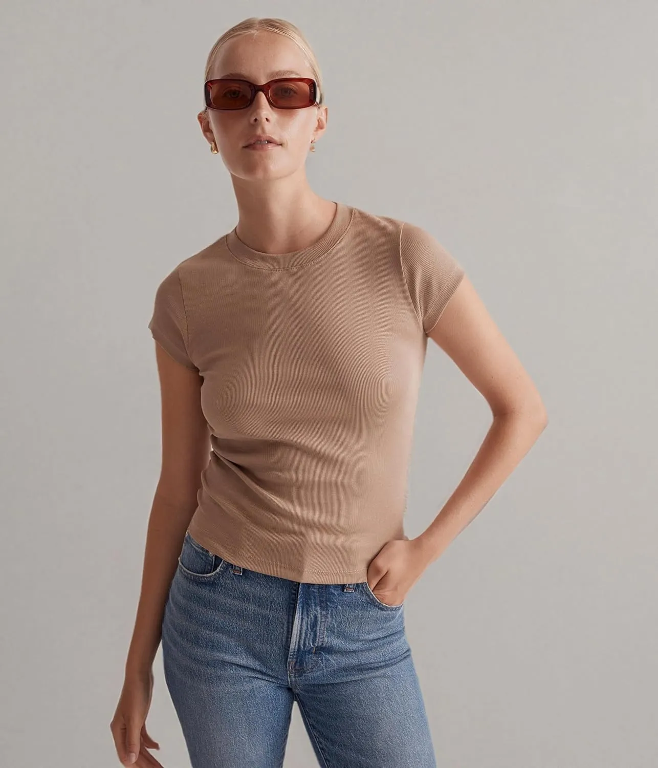 Madewell Womens Brightside Rib Tee