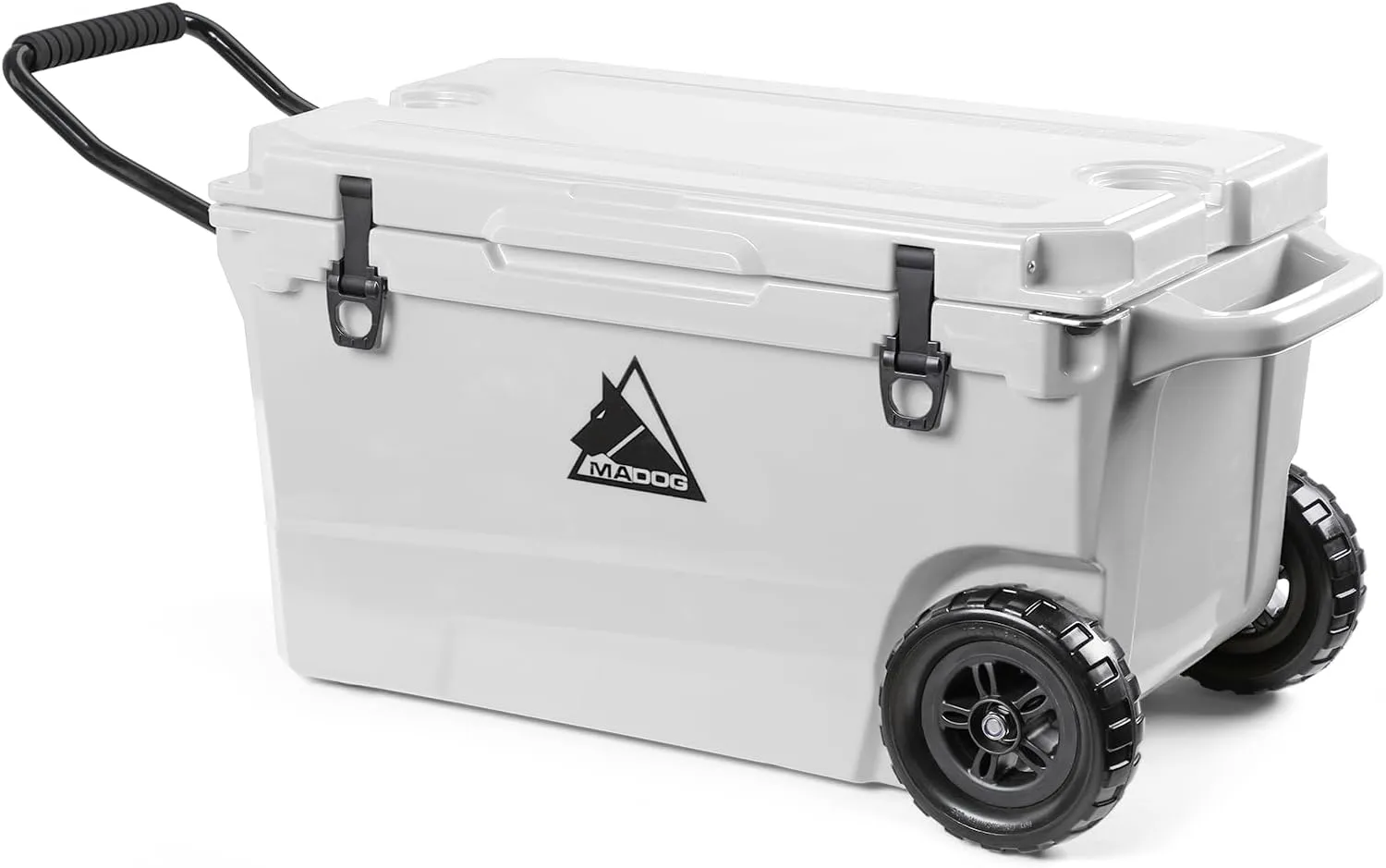 MADOG Cooler with Wheels, Leak-Proof Rolling Hard Cooler for 5-7 Days Ice Retention, LLDPE Wheeled Coolers, Ideal for Fishing, Camping, Boating and Traveling