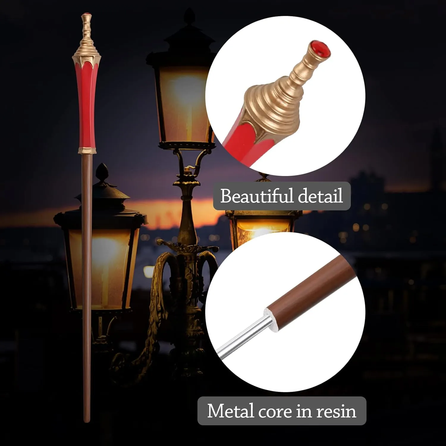 Magic Wizard Witch Witchcraft Sorcerer Wands for Collectible Magical Toy Wand (Lantern)
