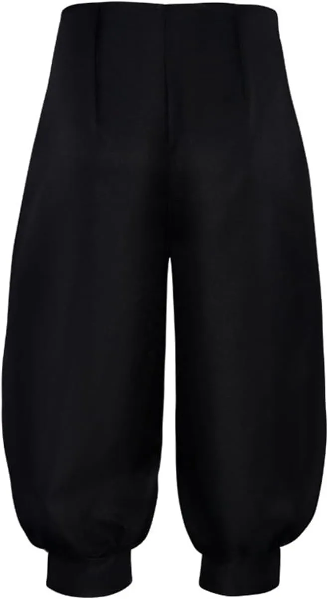 Men Medieval Lantern Pants Black Retro Viking Pirate Pants Renaissance Court Knight Trousers Halloween Clothes
