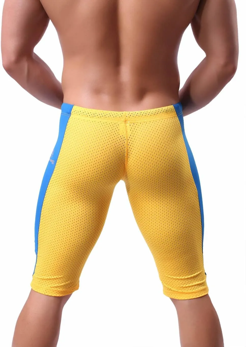Men's Fashion Mesh Sports Shorts Fitness Pants Stretch Leggings B2227