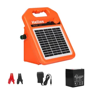 MINI160 10 Miles Solar Fence Charger, 0.16 Joule Solar Electric Fence Charger for Livestock, Pigs, Horses, Cattle Sheep, Solar Powered Electric Fence with Day or Night Mode, Easy Installation