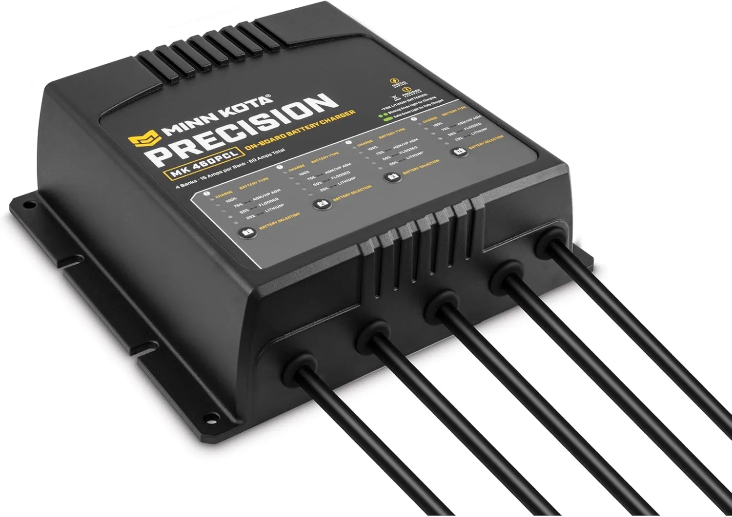 Minn Kota MK 460 PCL On-Board Precision Battery Charger - 4 Bank x 15 Amp
