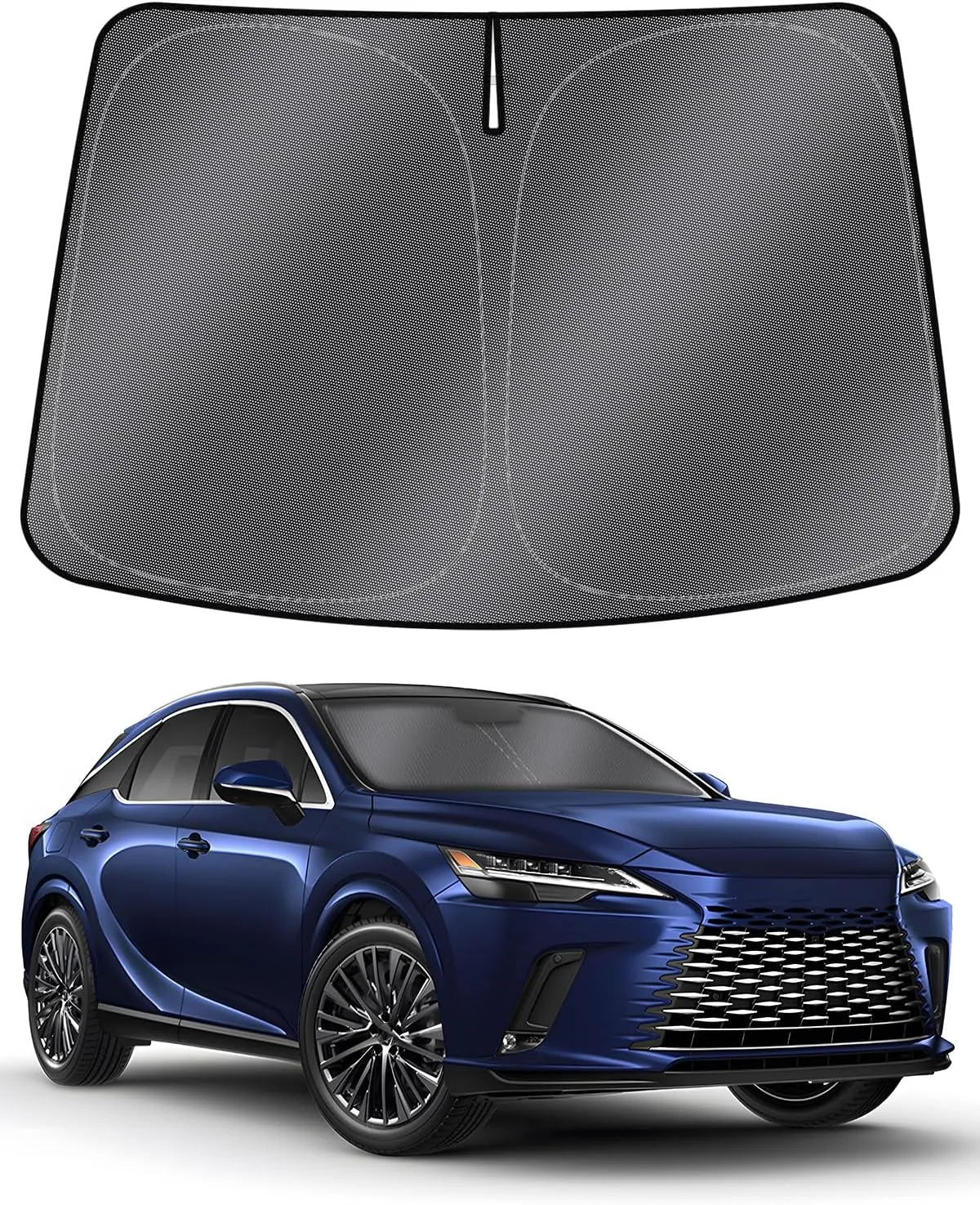 Mixsuper Liner Windshield Sun Shade for Lexus RX 2023 2024 2025, RX350h RX450h Windshield Sunshades for Lexus RX Accessories Foldable Sun Visor Front Window Sun Shades Cover Keep Cool Block UV Heat