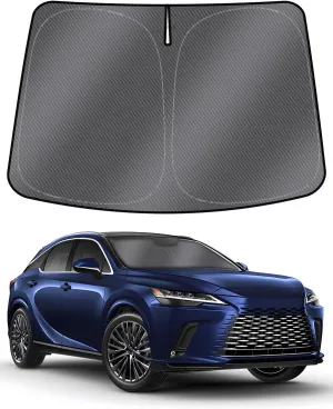 Mixsuper Liner Windshield Sun Shade for Lexus RX 2023 2024 2025, RX350h RX450h Windshield Sunshades for Lexus RX Accessories Foldable Sun Visor Front Window Sun Shades Cover Keep Cool Block UV Heat