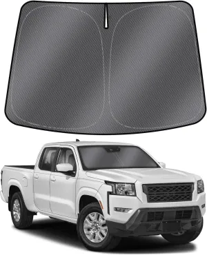 Mixsuper Liner Windshield Sun Shade for Nissan Frontier 2022-2025 Windshield Sunshades for Frontier Accessories Foldable Sun Visor Front Window Sun Shades Cover Keep Cool Block UV Heat