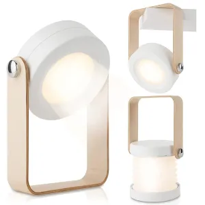 Modern Rechargeable Customer-approved Handle Foldable Control Expert advice Design, Wooden with Dimmable FlexiGlow: LED Touch 2-in-1 Lantern Portable &