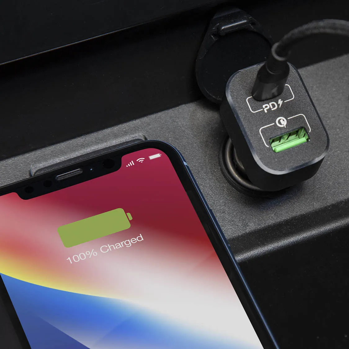 MOMAX UC11 Fast Car Charger [63W] Dual-Port QC3.0 with USB-C PD Type-C