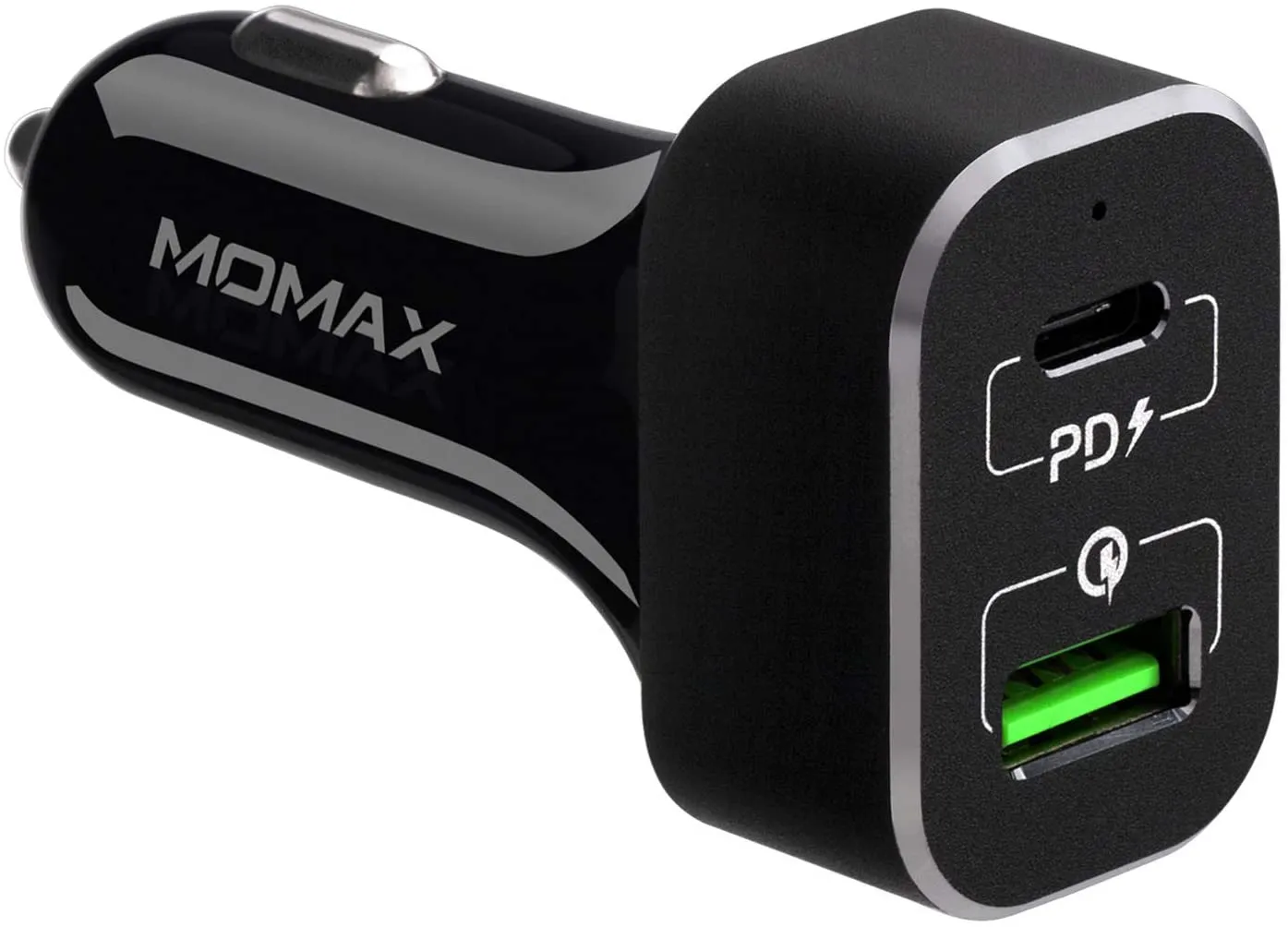 MOMAX UC11 Fast Car Charger [63W] Dual-Port QC3.0 with USB-C PD Type-C