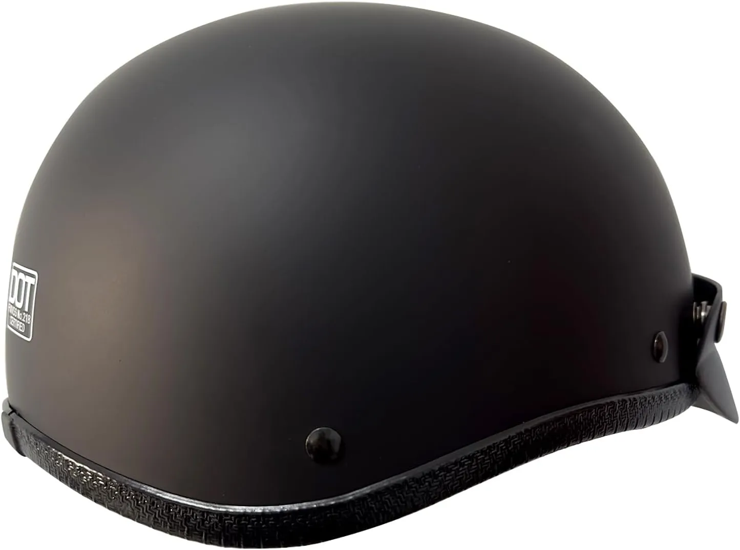 Motorcycle Half Helmet,Half Shell Helmet,Matte Black,DOT/FMVSS 218 Approved