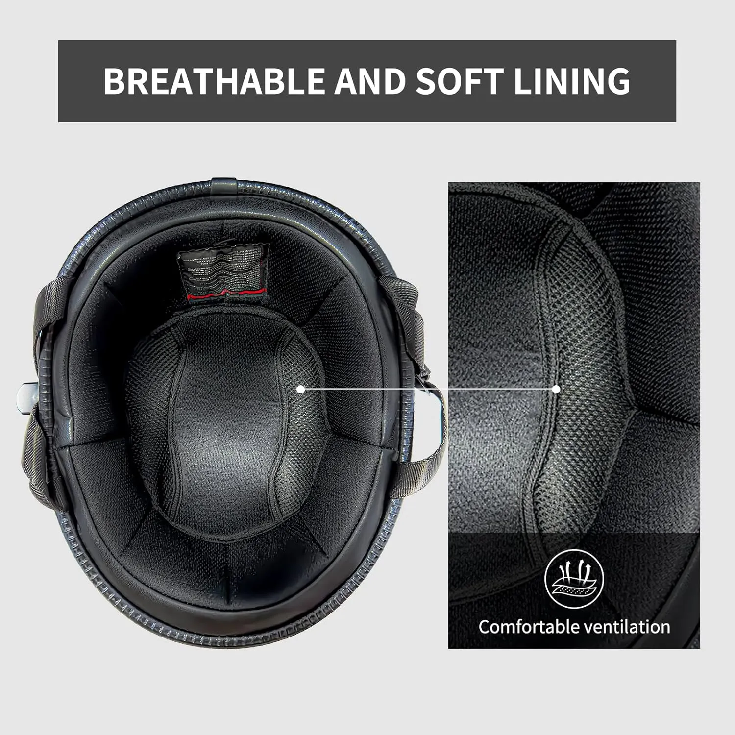 Motorcycle Half Helmet,Half Shell Helmet,Matte Black,DOT/FMVSS 218 Approved