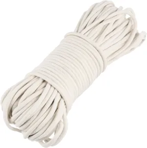 MOUYAT 328 Ft x 1/4 Inch Natural Cotton Rope, White Clothesline Cotton Cord, All Purpose Braided Cotton Cord Utility Rope for Clothes Hanging, Macrame, Plant Hanger, Knitting Crafts