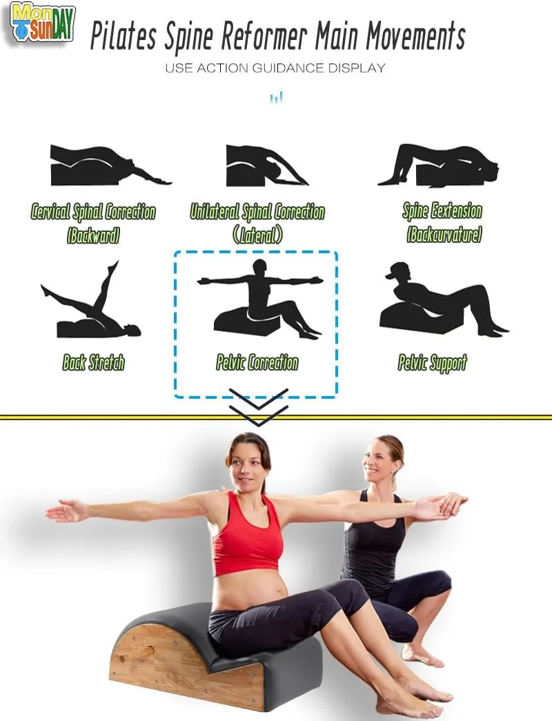 M.T.S (Monday to Sunday) Pilates Spine Corrector Arc Fitness Body Stretch Home Gym Yoga Small Muscle Group Exercise for Women Body Reshaping