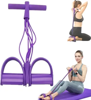 Multifunction Tension Rope, 6-Tube Elastic Yoga Pedal Puller Resistance Band, Natural Latex Tension Rope Fitness Equipment, for Abdomen/Waist/Arm/Leg Stretching Slimming Training