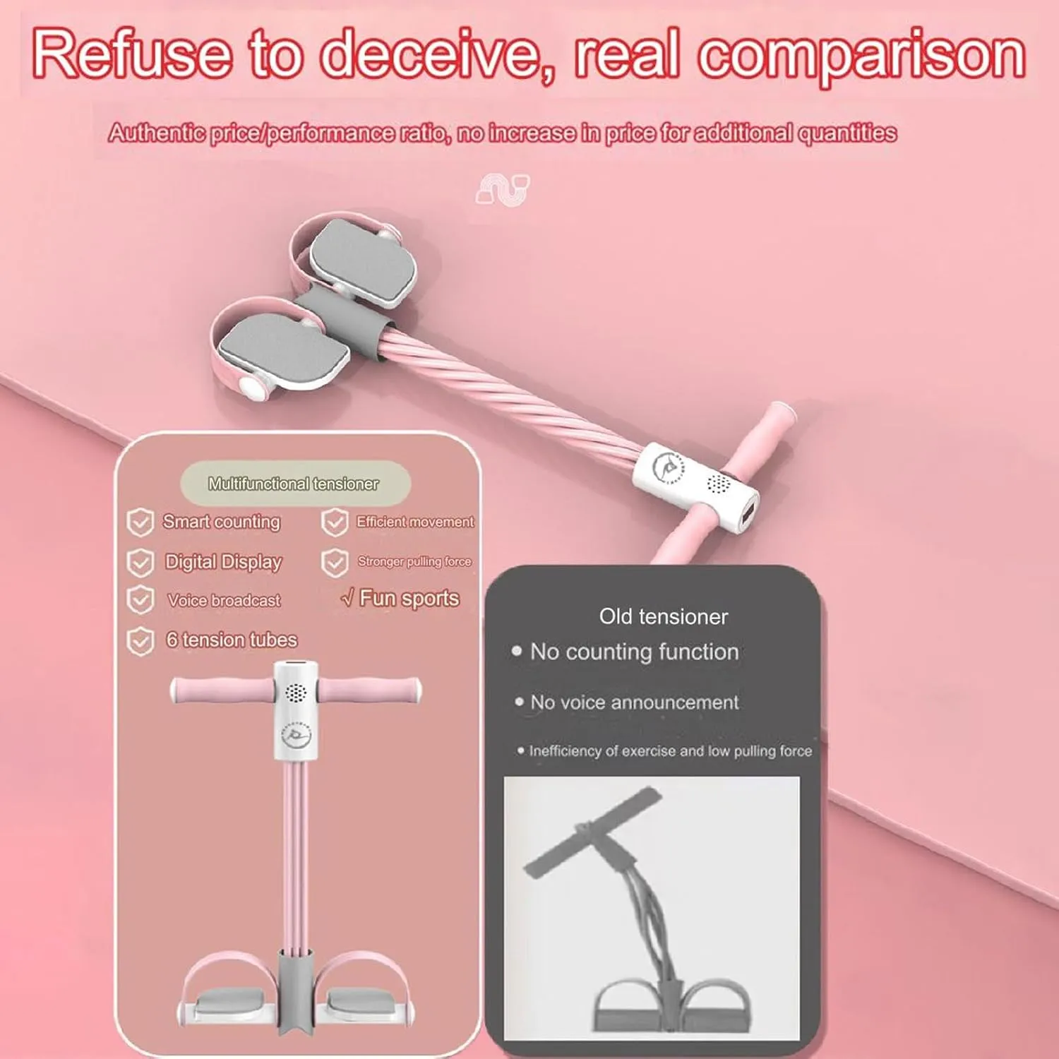 Multifunctional Pedal Puller Resistance Rope,Foot Pedal Resistance Band,Pedal Puller Resistance Rope,6-Tube Elastic Yoga Pedal Puller Resistance Band