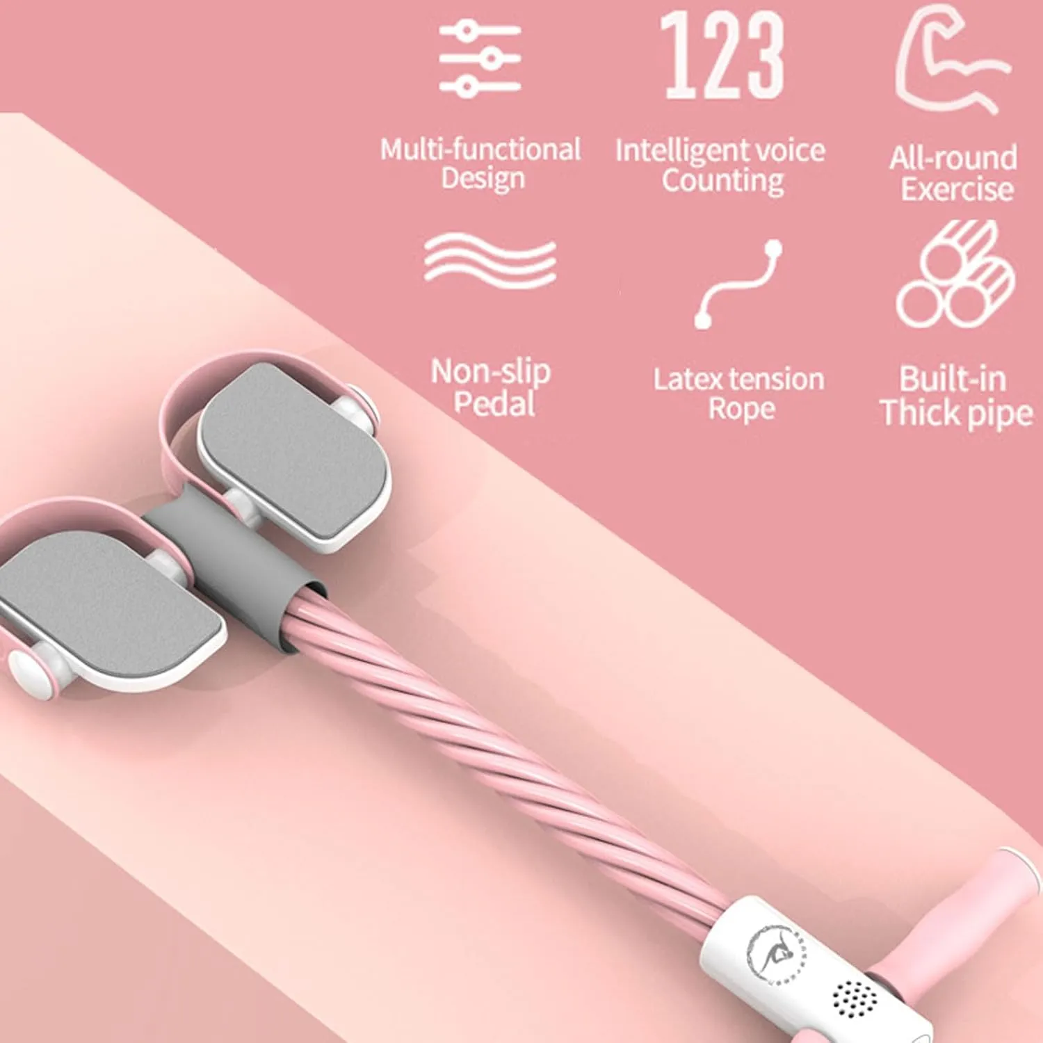 Multifunctional Pedal Puller Resistance Rope,Foot Pedal Resistance Band,Pedal Puller Resistance Rope,6-Tube Elastic Yoga Pedal Puller Resistance Band