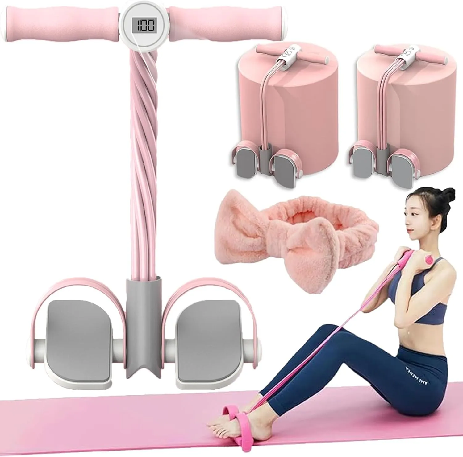 Multifunctional Pedal Puller Resistance Rope,Foot Pedal Resistance Band,Pedal Puller Resistance Rope,6-Tube Elastic Yoga Pedal Puller Resistance Band