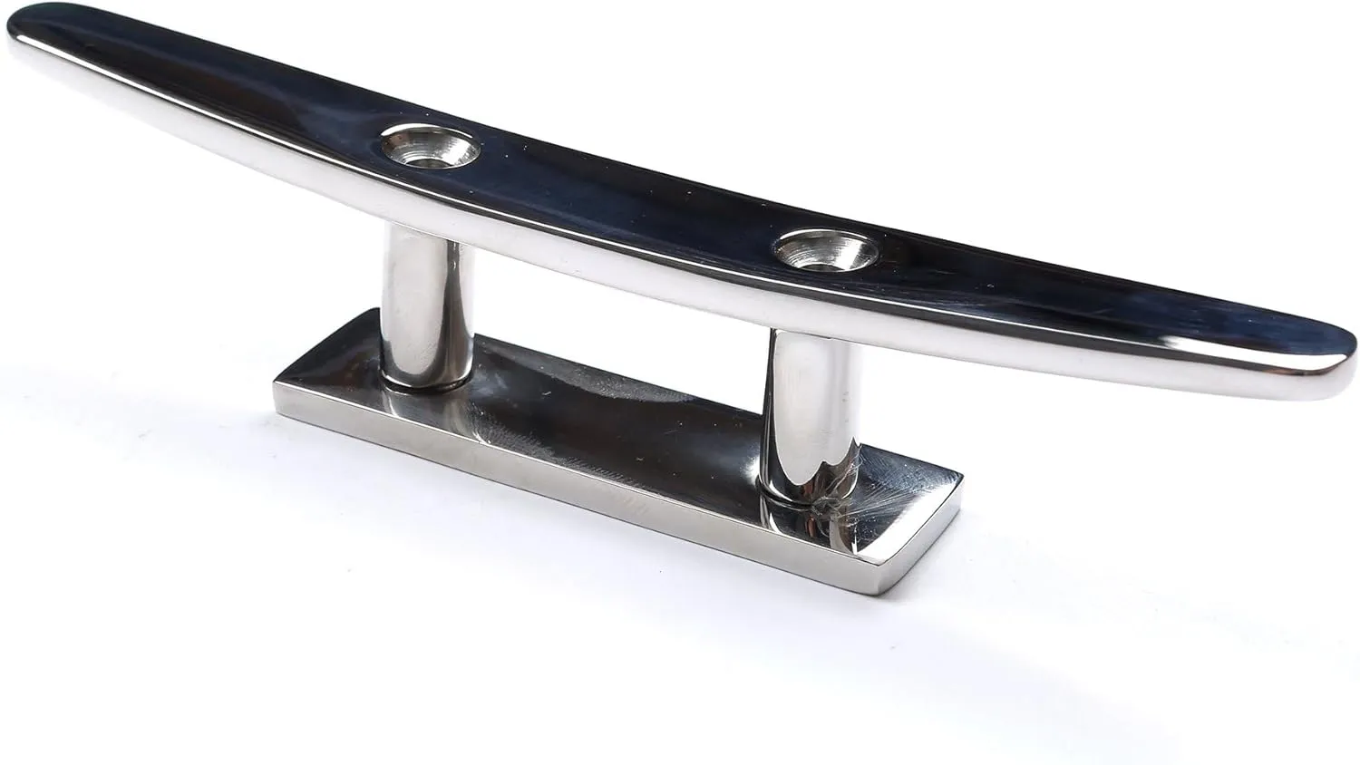 Mxeol Marine Stainless Boat Dock Cleats,Flat Top Low 2 Hole Mooring W/Fasteners