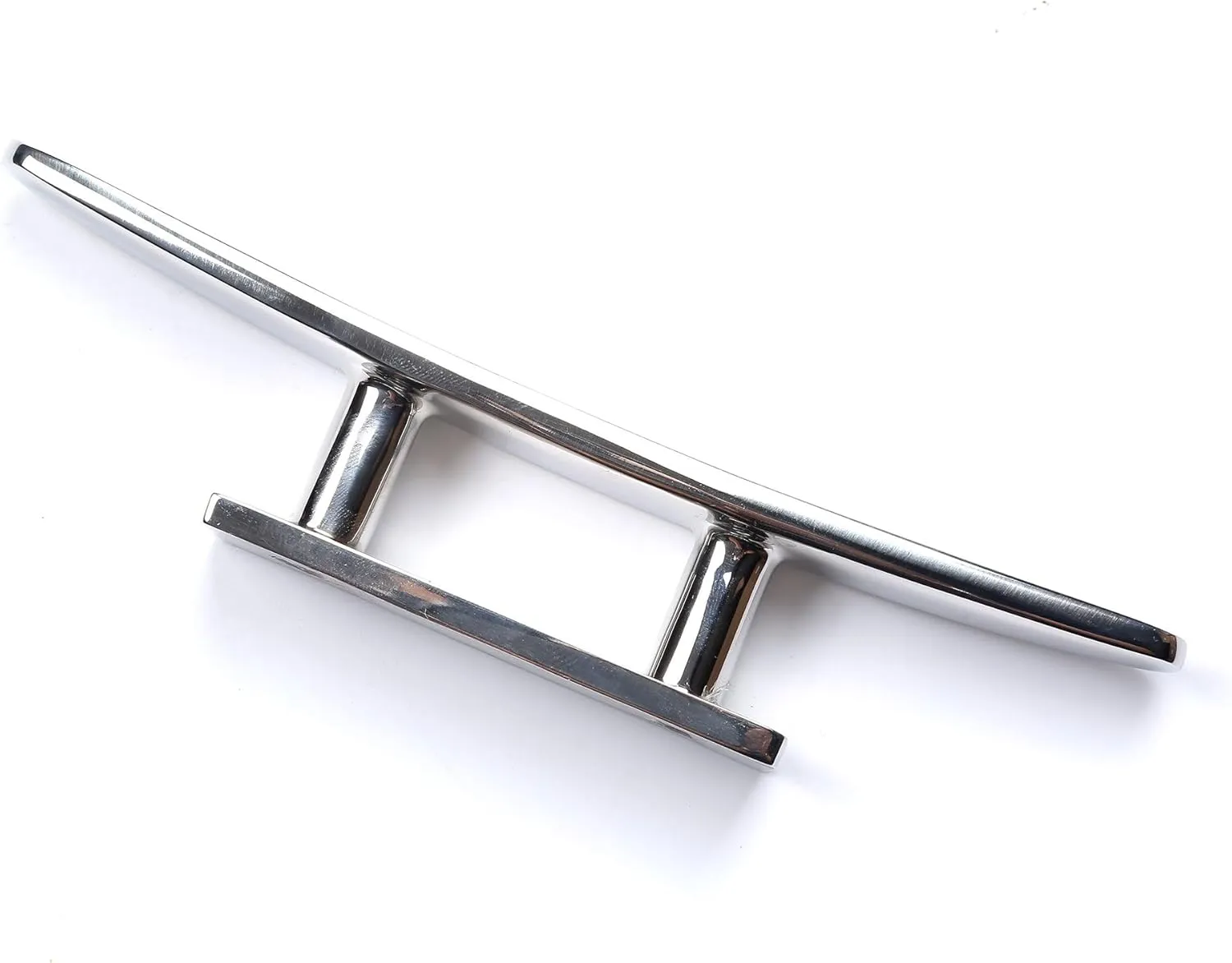 Mxeol Marine Stainless Boat Dock Cleats,Flat Top Low 2 Hole Mooring W/Fasteners
