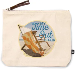 Myrtle Beach, South Carolina, My Time Out Chair, Press Phootgraphy, 100% Cotton Zipper Pouch, Travel Accessory, Go Bag