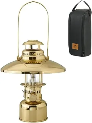 Naturehike Gas Lantern, Vintage Camping Lantern, 28lux, 24oz, Fuel Lantern with Carry Case, Portable Lantern with Adjustable Brightness, Includes Handle, for Power Outages, Yellow, wh-1031