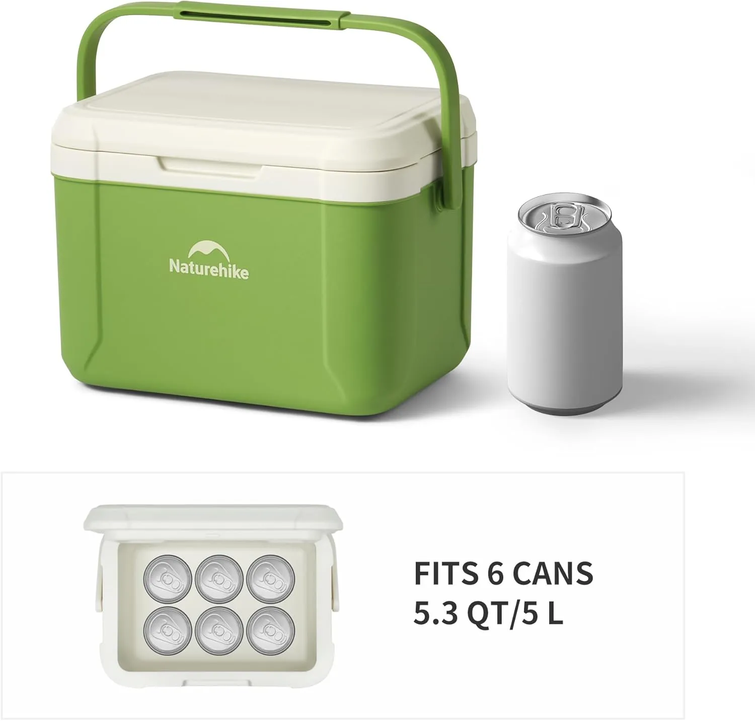 Naturehike Hard Cooler, Insulated Ice Chest Box, Portable Ice Retention Cooler for Beach Camping Picnic Fishing Barbecue