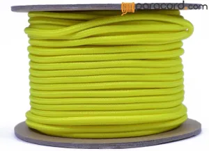 Neon Yellow 1/8" Shock Cord - BORED PARACORD Marine Grade Shock/Bungee/Stretch Cord 1/8 inch x 100 feet Several Colors - Made in USA