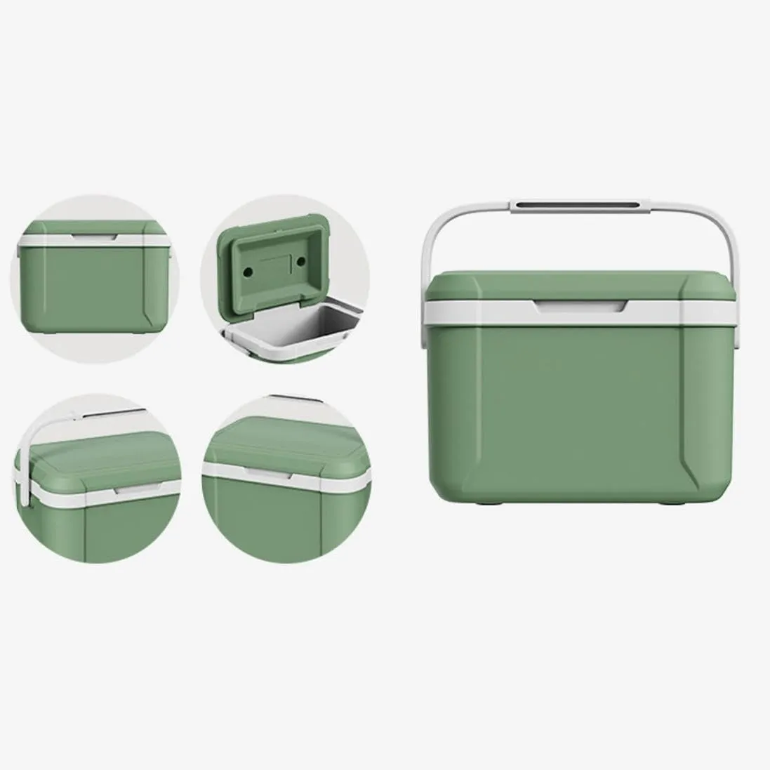 New Camping Cooler with Handle Portable Refrigerator, 5.3Qt Small Picnic Cooler, Box Keep Cool for 72-96 Hours Small Ice Chest Hard Food Storage for Beach, Camping, Sports