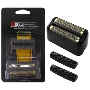 New Replacement Bright Black Foil Double Foil Head for FoilFX02 Silver Shaver FXRF2S Upgraded