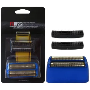 New Shaver Replacement Foil and Cutters for PRO Barberology Double FXFS2 (Blue)