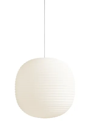 NEW WORKS | Lantern Pendant - Frosted White Opal Glass - Large