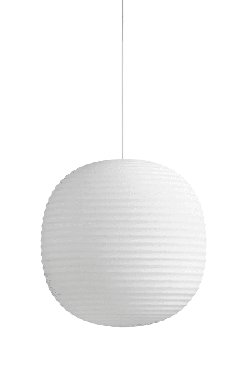 NEW WORKS | Lantern Pendant - Frosted White Opal Glass - Large