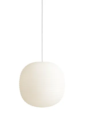 NEW WORKS | Lantern Pendant - Frosted White Opal Glass - Medium