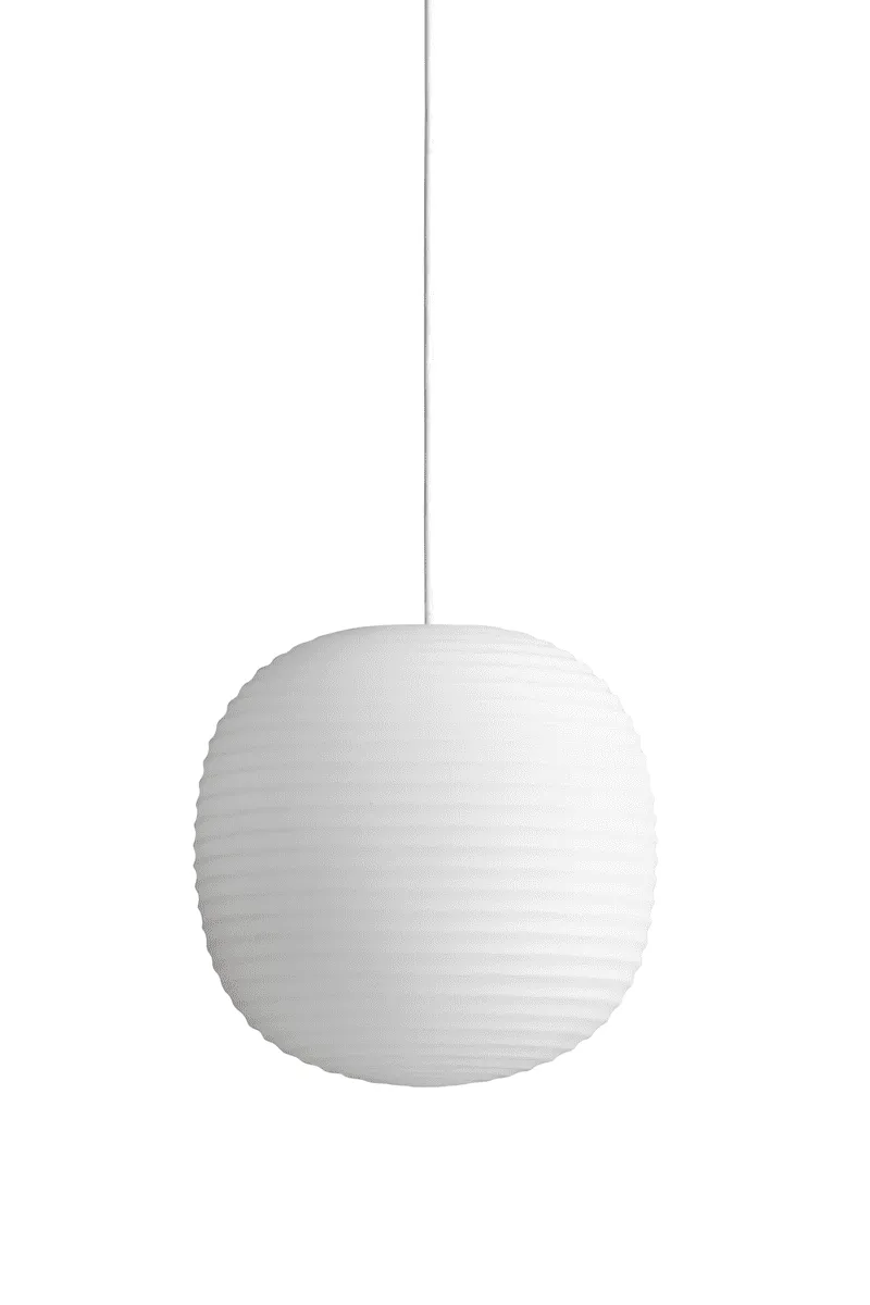 NEW WORKS | Lantern Pendant - Frosted White Opal Glass - Medium