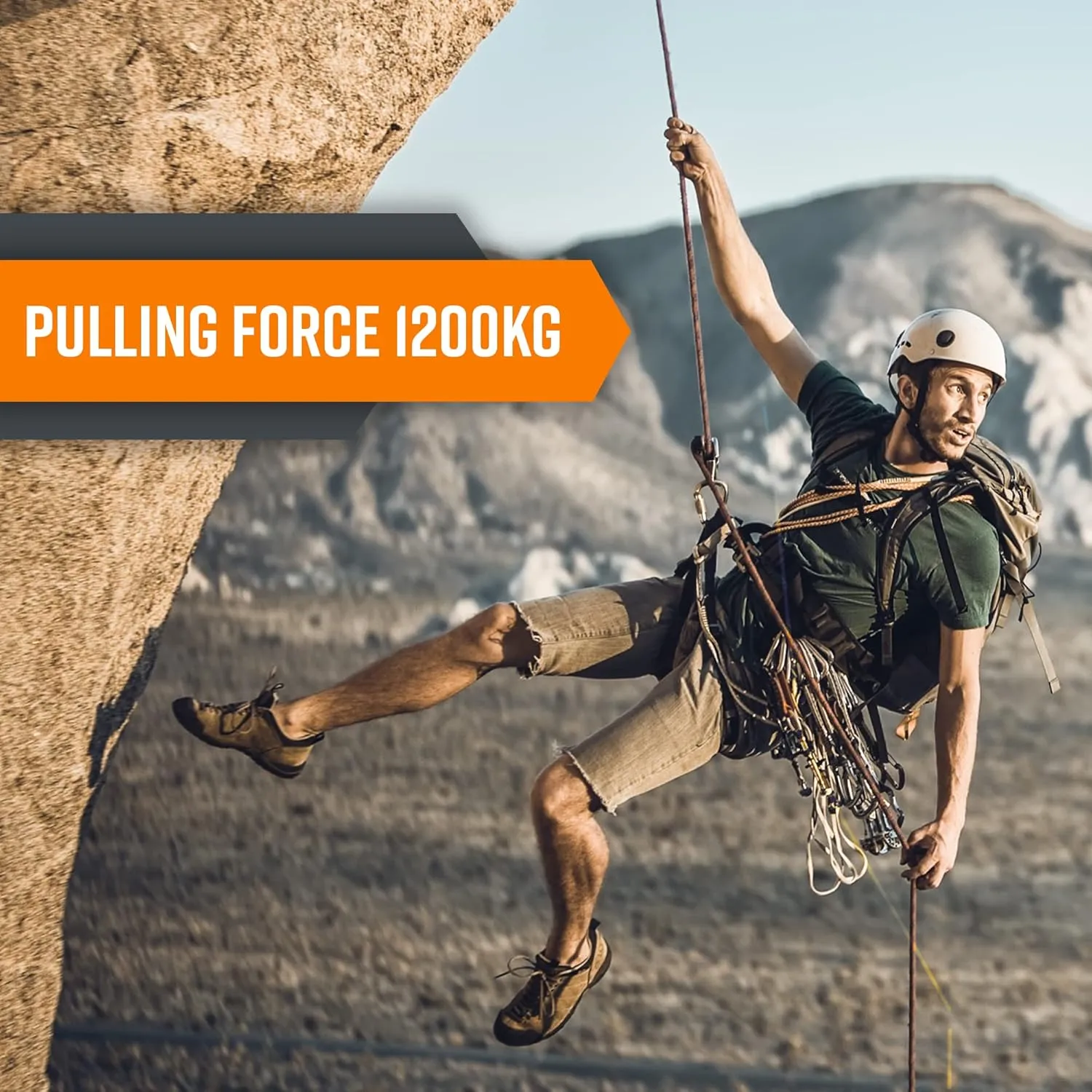 Nice C Climbing Rope, Rescue Rope, Construction Rope, Rock Climbing Rope, Static 10mm 32ft/64ft/96ft/160ft/230ft/500ft/985ft/1000ft with Carry Bag (Orange, 20M(64ft))