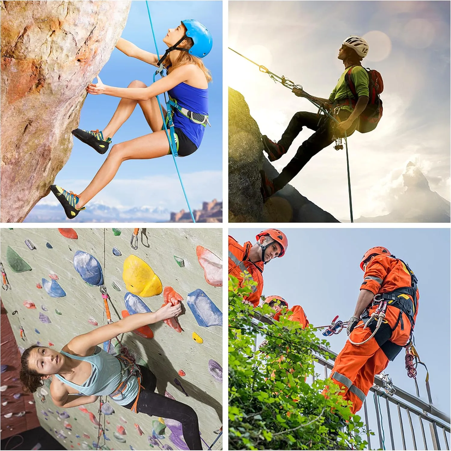 Nice C Climbing Rope, Rescue Rope, Construction Rope, Rock Climbing Rope, Static 10mm 32ft/64ft/96ft/160ft/230ft/500ft/985ft/1000ft with Carry Bag (Orange, 20M(64ft))