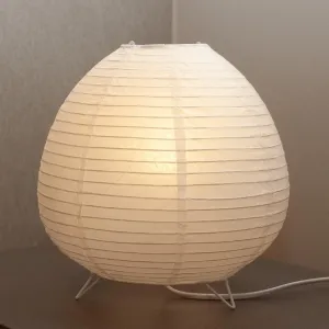 Nogy Small Rice Paper Lamp • Japanese Paper Lantern Lamp • Paper Shade Table Lamp • Bedside Lantern Lamps for Bedrooms
