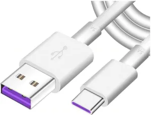 Original OEM HUAWEI Supercharge 4.5V5A Rapid USB Type C Cable for Huawei Mate 9 / Huawei Mate 9 Pro/Huawei P10- White in Original Retail Package