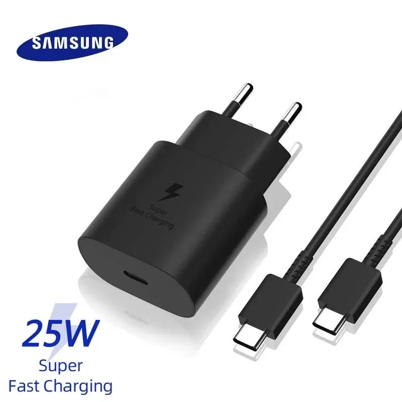 Original Samsung 25W Charger | Super Fast Charging | USB Type C Fast Charger With Box | Samsung 25w PD Adapter