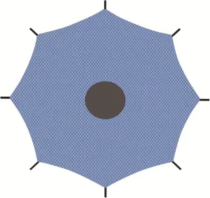 Outdoor Trampoline Sunshade Cover, Easy to Install Trampolines Canopy Accessories Sun-Protection Anti-UV for Backyard Playground