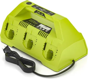 P180-6 Ports Rapid Charger Replacement for Ryobi 18V ONE  Supercharger P135 18V Six-Pack Lithium-Ion Charger,Compatible with All Ryobi ONE  18 Volt Battery Without USB Port P135