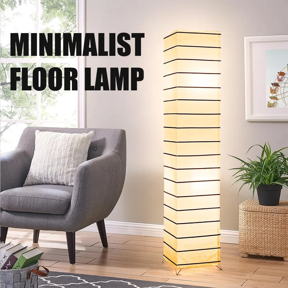 Paper Floor Lamp Floor Lamps for Living Room Paper and Chrome Standing Lamp Room Decoration Festival Lantern Light Nightstand Lamp Bedroom Dresser Living Kids Room College Dorm Coffee