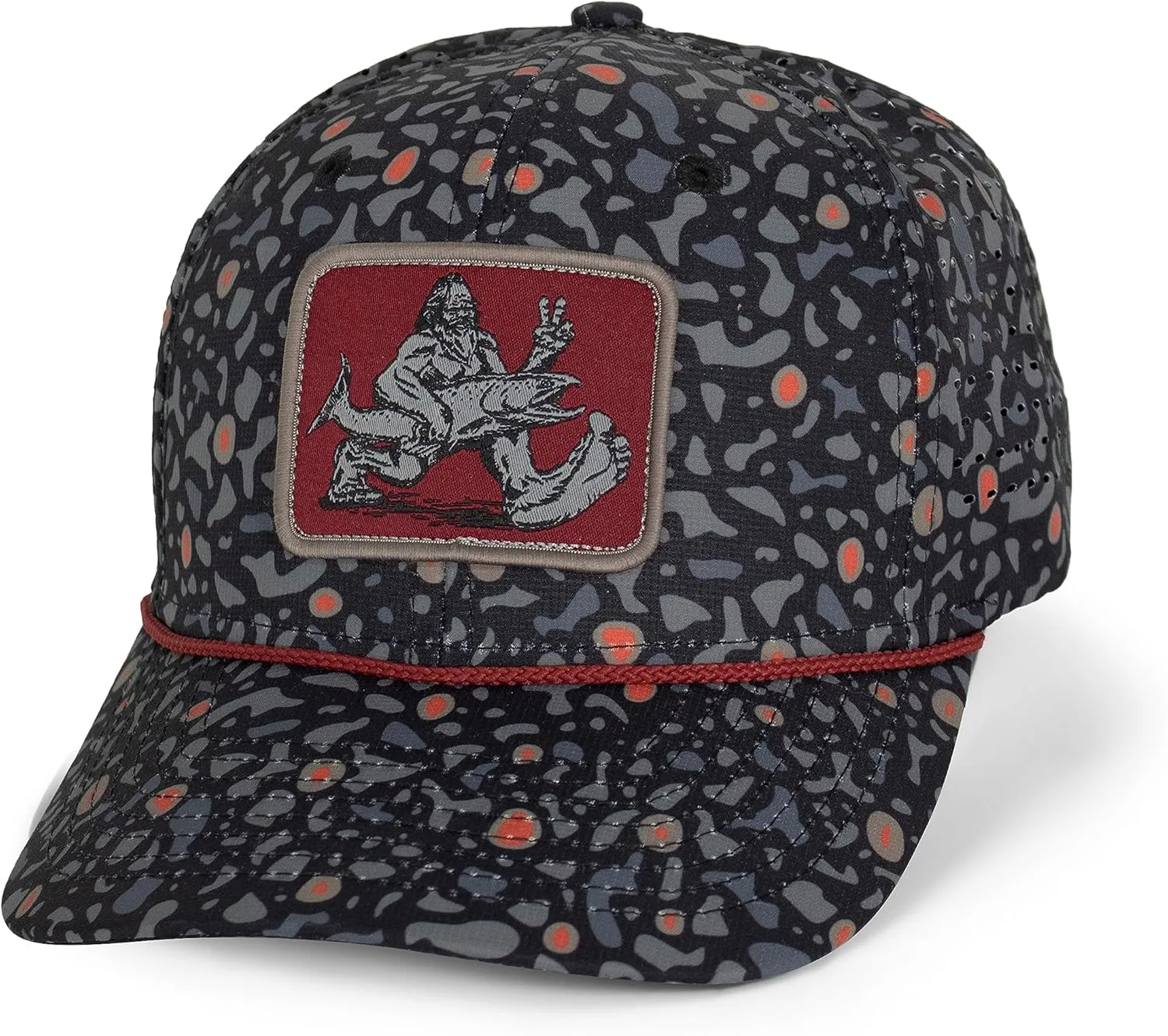Paramount Outdoors Big Foot Squatch Performance Fishing Rope Cap with Laser Perforation Snapback