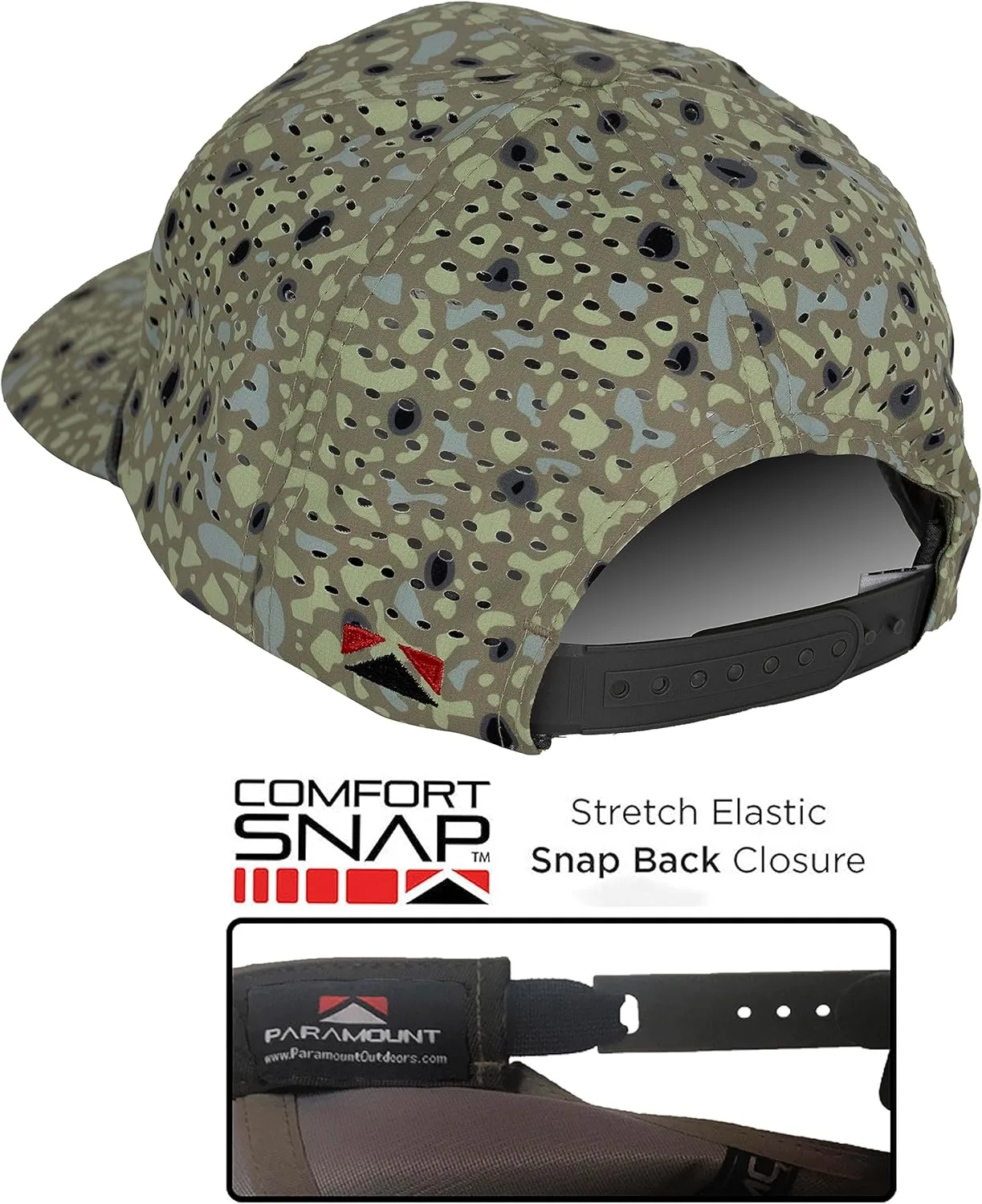 Paramount Outdoors Big Foot Squatch Performance Fishing Rope Cap with Laser Perforation Snapback