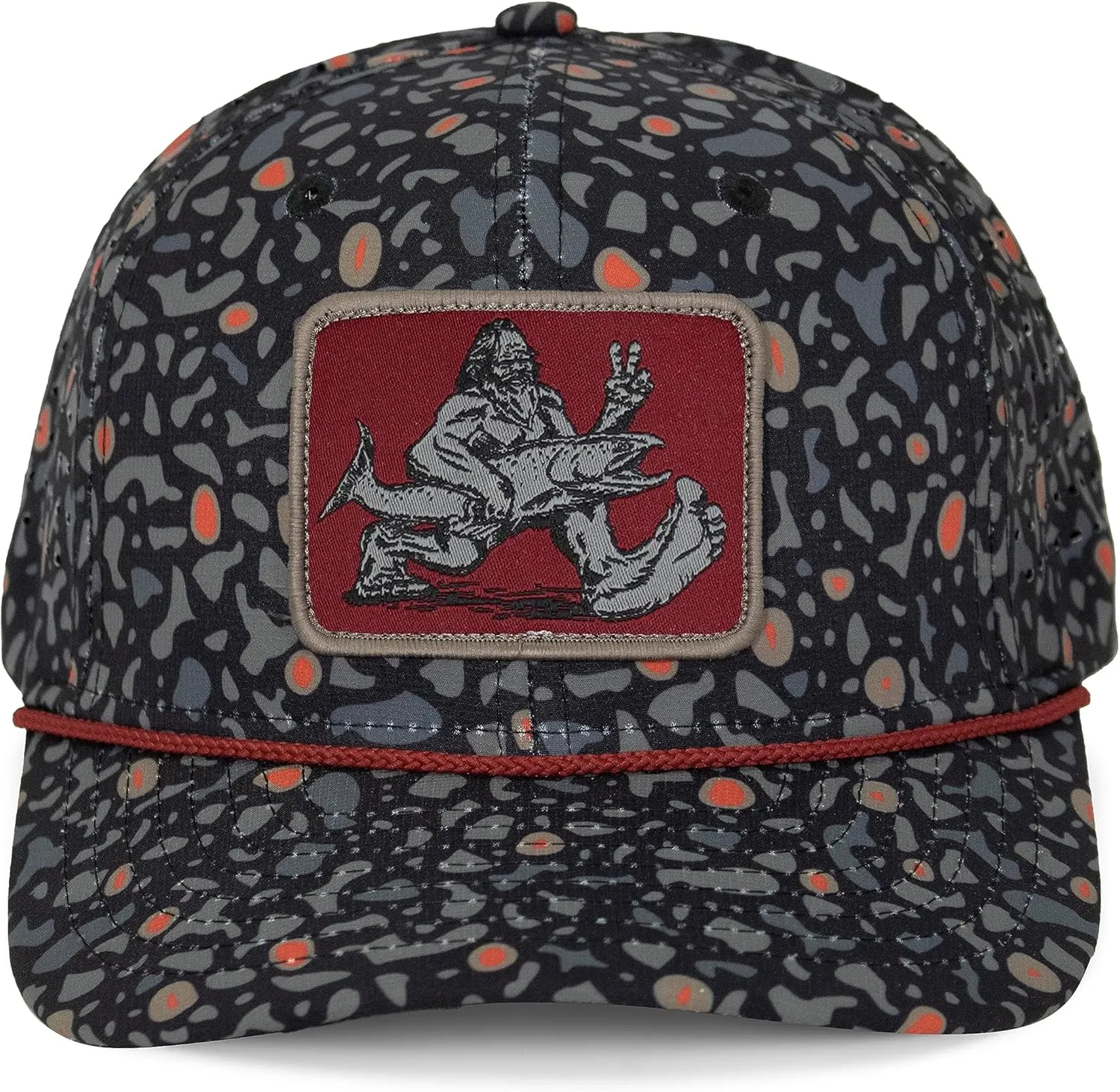Paramount Outdoors Big Foot Squatch Performance Fishing Rope Cap with Laser Perforation Snapback